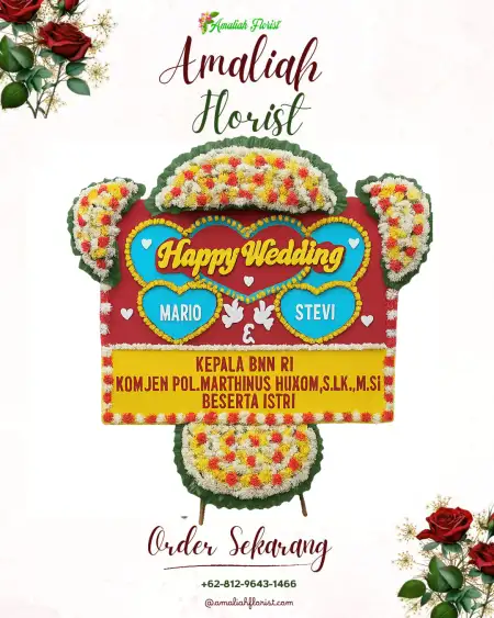 Papan Bunga Pernikahan Napan